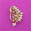 Antique Moti Nose Ring With Gold Plating