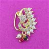 Antique Moti Nose Ring With Gold Plating