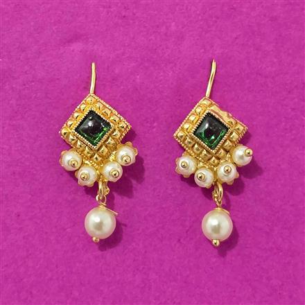 Antique Moti Earring With Gold Plating