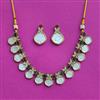Antique Mother Of Pearl Necklace Set With Mehndi Plating
