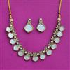 Antique Mother Of Pearl Necklace Set With Mehndi Plating