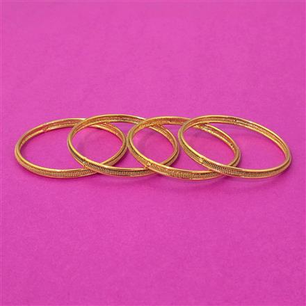 Antique Plain Gold Bangles With Gold Plating