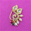 Antique Moti Nose Ring With Gold Plating