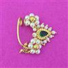 Antique Moti Nose Ring With Gold Plating