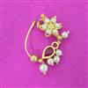 Antique Moti Nose Ring With Gold Plating
