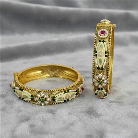 Antique Openable Bangles With Gold Plating