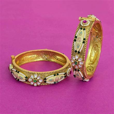 Antique Openable Bangles With Gold Plating
