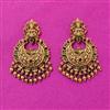 Antique Classic Earring With Matte Gold Plating