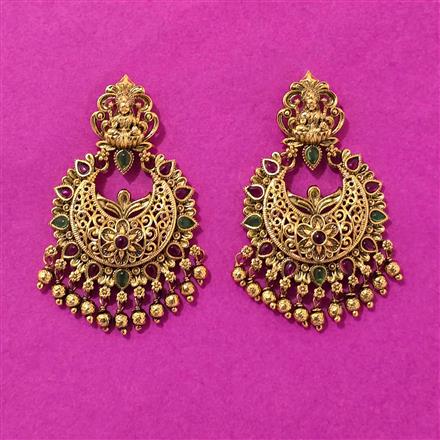 Antique Classic Earring With Matte Gold Plating
