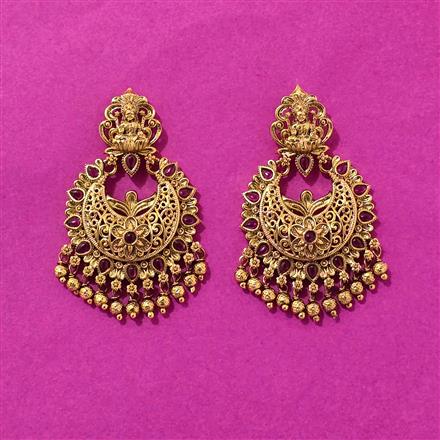 Antique Classic Earring With Matte Gold Plating