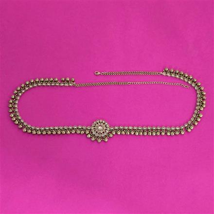 Antique Classic Belt With Mehndi Plating
