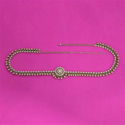 Antique Classic Belt With Mehndi Plating