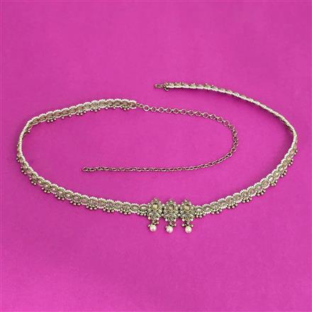 Antique Moti Belt With Mehndi Plating