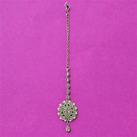 Antique Moti Tikka With Mehndi Plating