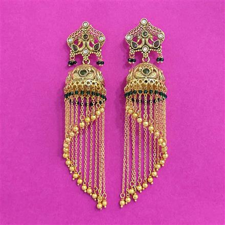 Antique Jhumki With Gold Plating