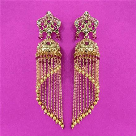 Antique Jhumki With Gold Plating