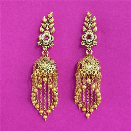Antique Jhumki With Gold Plating