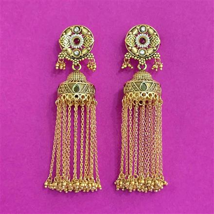 Antique Jhumki With Gold Plating