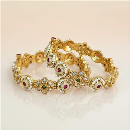 Antique Openable Bangles With Gold Plating