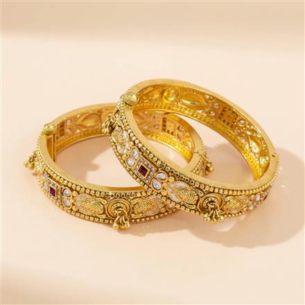 Antique Openable Bangles With Gold Plating