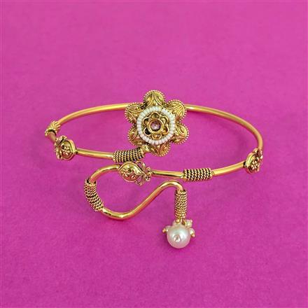 Antique Moti Baju Band With Gold Plating