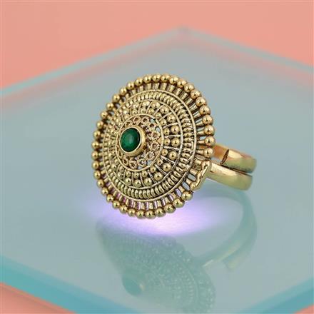 Antique Adjustable Ring With Gold Plating