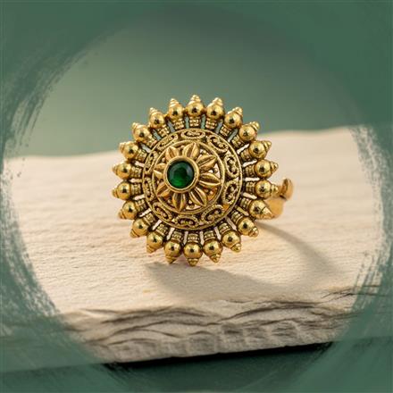 Antique Adjustable Ring With Gold Plating