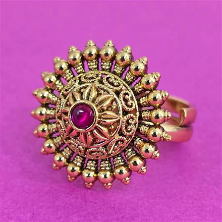 Antique Adjustable Ring With Gold Plating