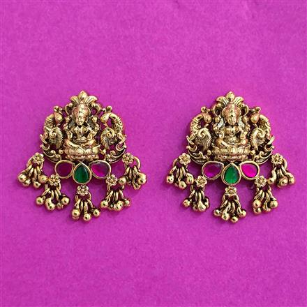 Antique Temple Earring With Gold Plating