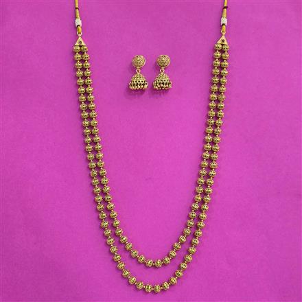 Antique Mala Necklace Set With Gold Plating
