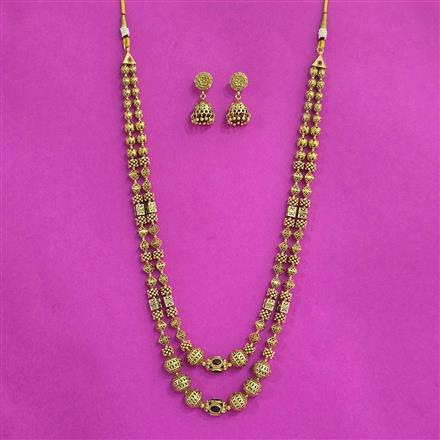 Antique Mala Necklace Set With Gold Plating