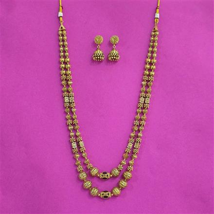 Antique Mala Necklace Set With Gold Plating