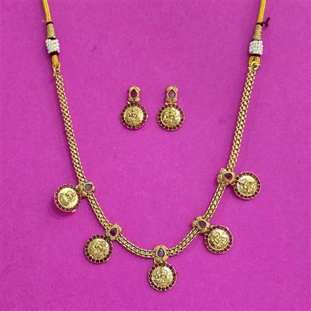 Antique Classic Necklace Set With Gold Plating