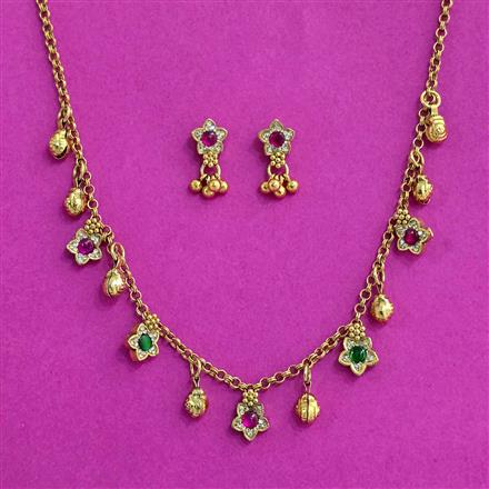 Antique Classic Necklace Set With Gold Plating