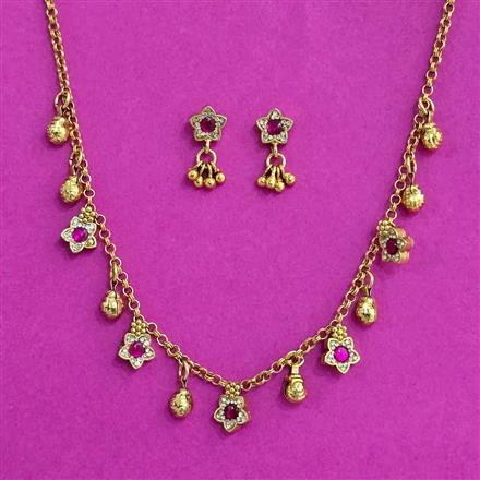 Antique Classic Necklace Set With Gold Plating