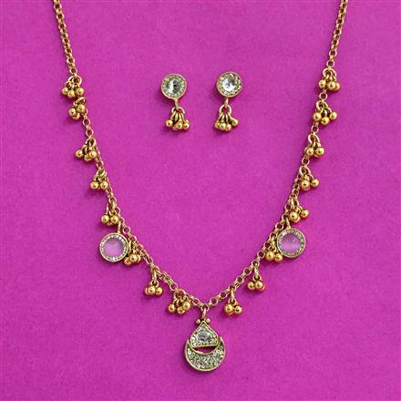 Antique Classic Necklace Set With Gold Plating