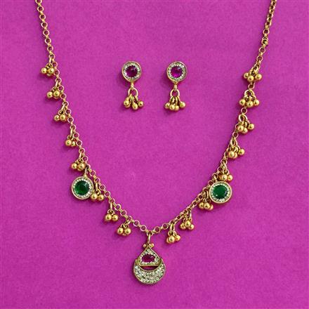 Antique Classic Necklace Set With Gold Plating