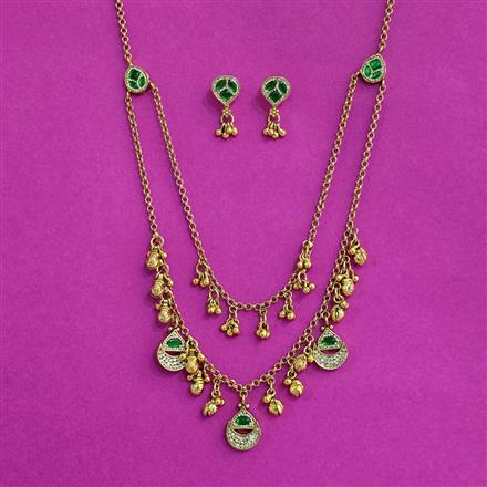 Antique Classic Necklace Set With Gold Plating