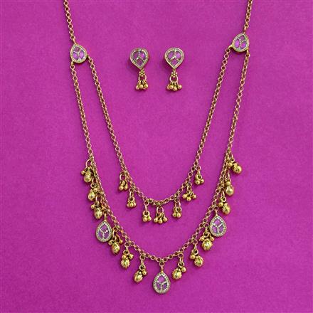 Antique Classic Necklace Set With Gold Plating