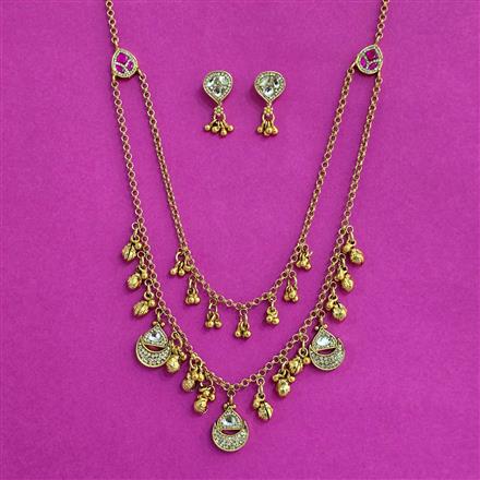 Antique Classic Necklace Set With Gold Plating