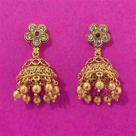 Antique Jhumki With Gold Plating
