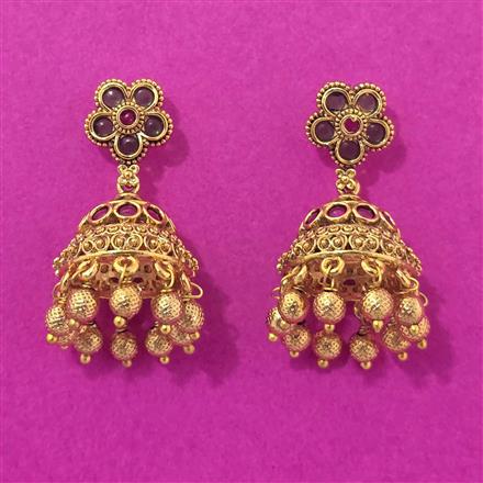 Antique Jhumki With Gold Plating