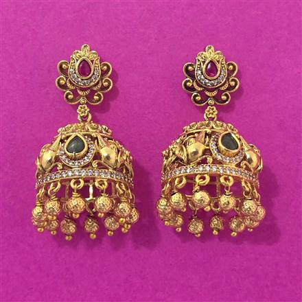 Antique Jhumki With Gold Plating