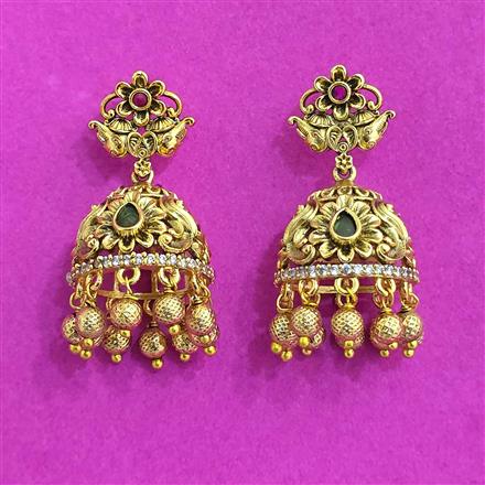 Antique Jhumki With Gold Plating