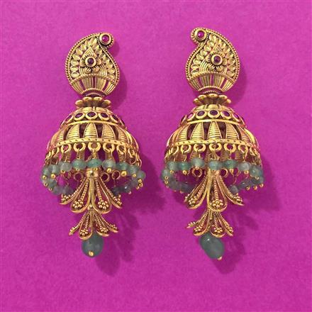 Antique Jhumki With Gold Plating