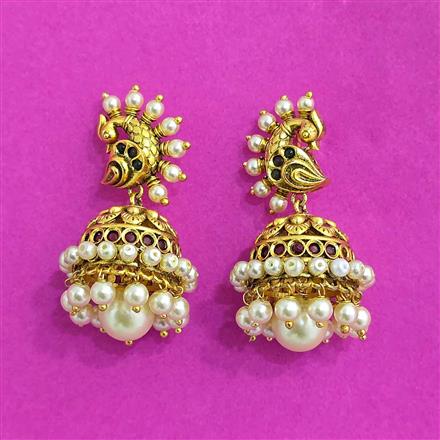 Antique Jhumki With Gold Plating