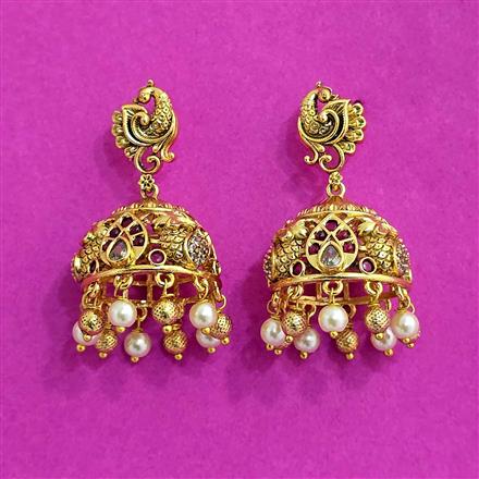 Antique Jhumki With Gold Plating