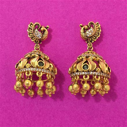 Antique Jhumki With Gold Plating