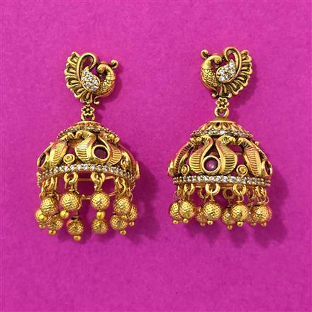 Antique Jhumki With Gold Plating
