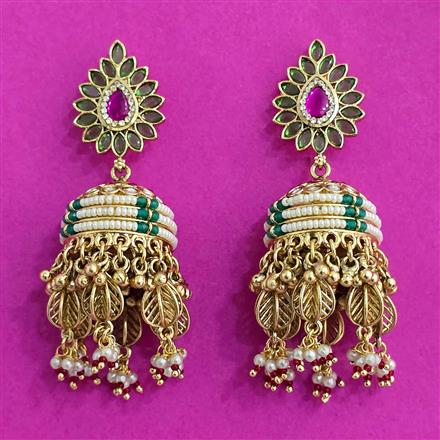 Antique Jhumki With Gold Plating